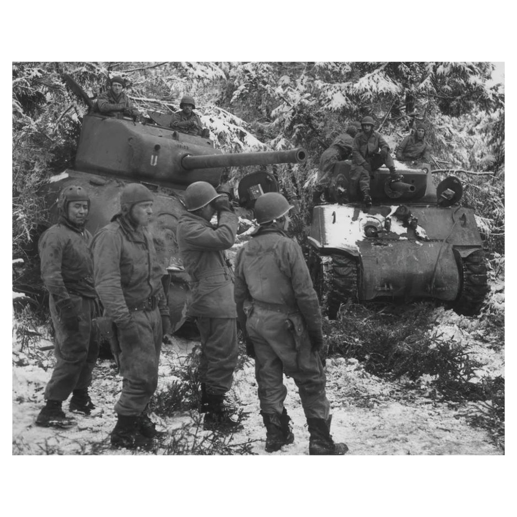 US Army Ardennes WW2 jigsaw puzzle box, 16 by 20 inch