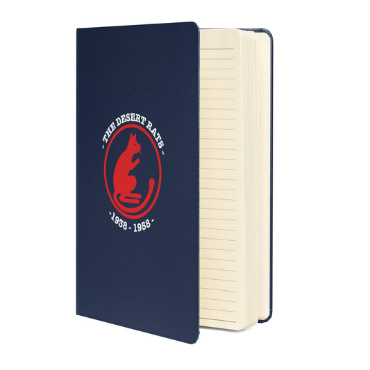 Desert Rats hardcover bound notebook in navy, front cover