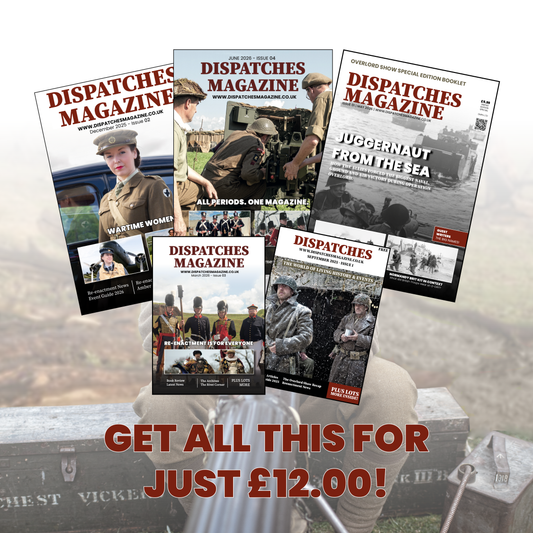 Dispatches Magazine bundle showing Issues 02, 03, 04 and the D-Day booklet
