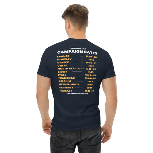 Tommies On Tour WW2 re-enactment t-shirt, alternate colour, front view