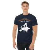 Tommies On Tour WW2 re-enactment t-shirt from Dispatches Magazine, navy, front view