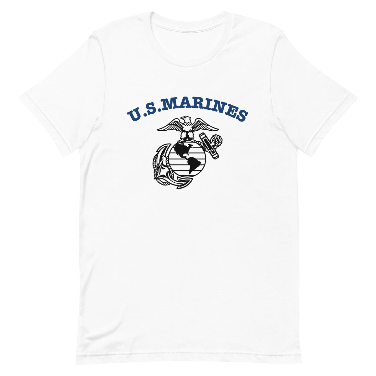 US Marines WW2 t-shirt in white, Pacific theatre re-enactment design, front view